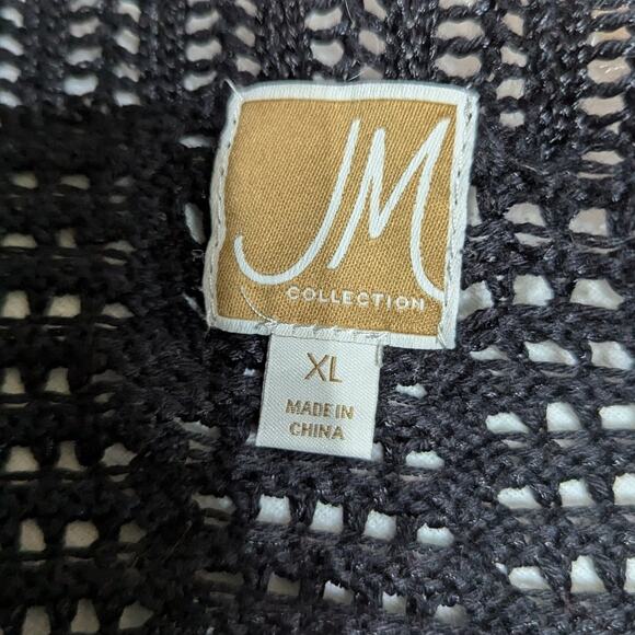 J M Collection shrug Vtge Sz XL 43 bustCrochet open front see description - Picture 3 of 9